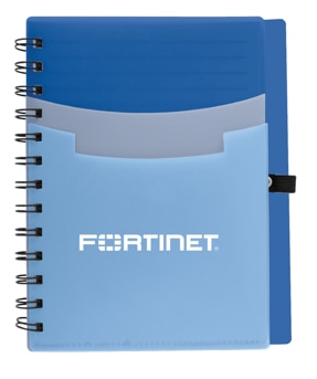 Spiral Notebook with Elastic Pen Loop and Front Cover with Three Pocket